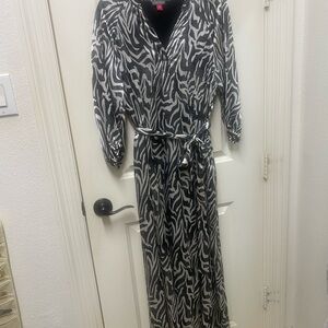 Vince Camuto Black and White Zebra Print Maxi Dress
